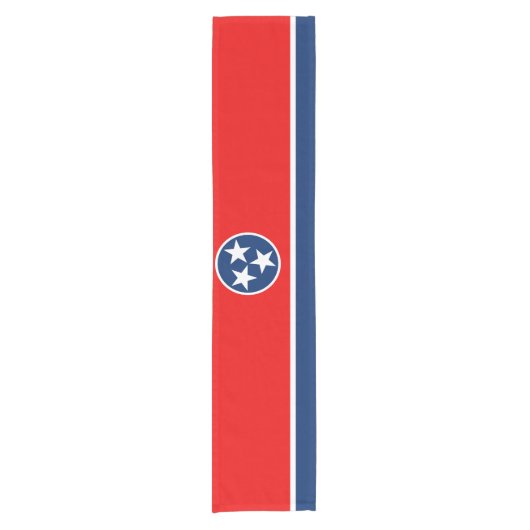 Dynamische Tennessee State Flag Graphic op a Korte Tafelloper (Voorkant)