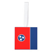 Dynamische Tennessee State Flag Graphic op a Kubus Ornament (Voorkant)