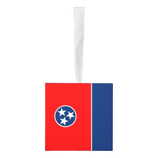 Dynamische Tennessee State Flag Graphic op a Kubus Ornament (Rechts)