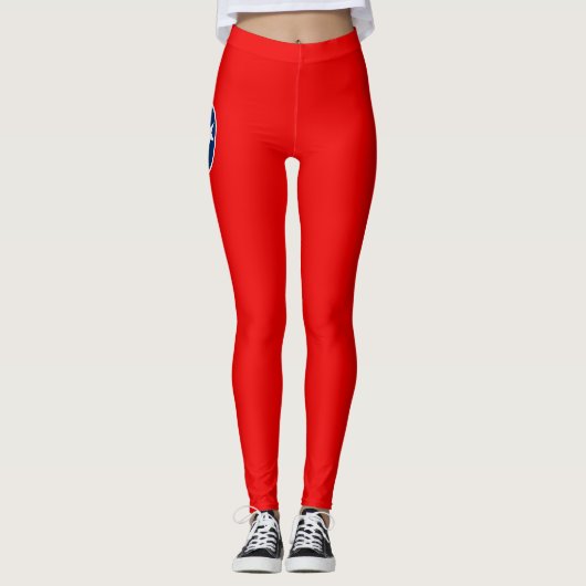Dynamische Tennessee State Flag Graphic op a Leggings (Voorkant)