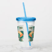 Dynamische Tropen-Woge Acryl Drinkbeker (Links)