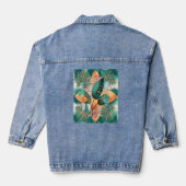 Dynamische Tropen-Woge Denim Jacket (Achterkant)
