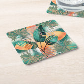 Dynamische Tropen-Woge Kartonnen Onderzetters (Schuin)