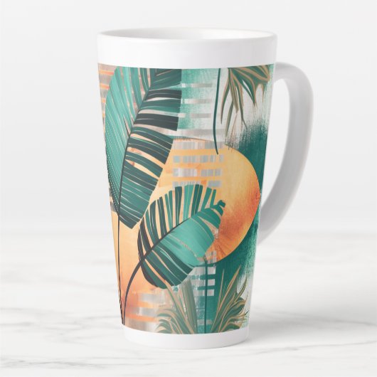 Dynamische Tropen-Woge Latte Mok (Rechterhoek)