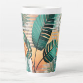 Dynamische Tropen-Woge Latte Mok (Voorkant)