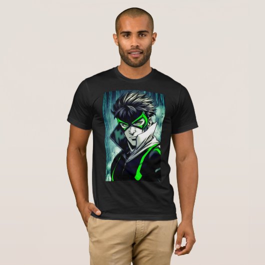 Dynamische Urban Hero Manga T-shirt (Voorkant volledig)