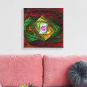 Dynamische verbindingen Abstract zwart-wit Canvas Afdruk (Insitu (Woonkamer))