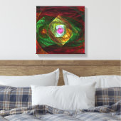 Dynamische verbindingen Abstract zwart-wit Canvas Afdruk (Insitu (Slaapkamer))