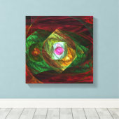 Dynamische verbindingen Abstract zwart-wit Canvas Afdruk (Insitu (Houten vloer))