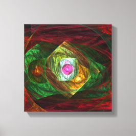 Dynamische verbindingen Abstract zwart-wit Canvas Afdruk