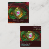 Dynamische verbindingen Abstracte Art Professional Vierkante Visitekaartje (Voorkant / Achterkant)