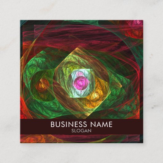 Dynamische verbindingen Abstracte Art Professional Vierkante Visitekaartje (Voorkant)