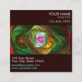 Dynamische verbindingen Abstracte Art Professional Vierkante Visitekaartje (Achterkant)