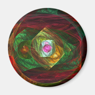 Dynamische verbindingen Abstracte Art Round Magnet