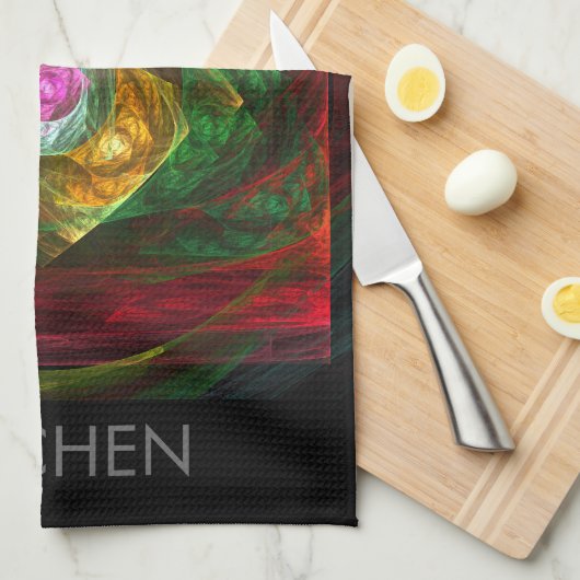 Dynamische verbindingen Abstracte keukenhanddoeken (Quarter Fold)