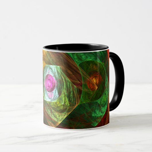 Dynamische verbindingen Abstracte koffie-Mok Mok (Voorkant rechts)