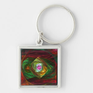 Dynamische verbindingen Abstracte kunst Klein Sleutelhanger