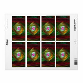 Dynamische verbindingen Abstracte Kunstfractal Etiket (Full Sheet)