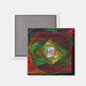 Dynamische verbindingen Abstracte kunstvierkant ma Magneet (Voorkant / Achterkant)