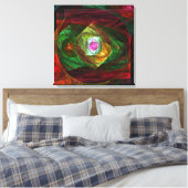 Dynamische verbindingen - Abstracte omhulde canvas Afdruk (Insitu (Slaapkamer))
