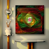 Dynamische verbindingen - Abstracte omhulde canvas Afdruk