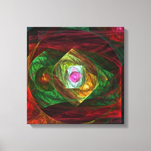 Dynamische verbindingen Abstracte Quad Canvas afdr Afdruk (Voorkant)