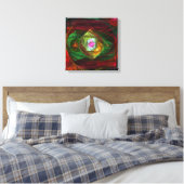 Dynamische verbindingen Abstracte Quad Canvas afdr Afdruk (Insitu (Slaapkamer))