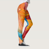 Dynamische verftextuur: moderne vloeiende kunst leggings (Rechts)