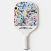 dynamische vet gestippelde kosmisch Abstract Pickleball Paddle (Voorkant)