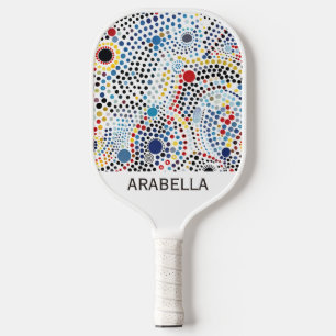 dynamische vet gestippelde kosmisch Abstract Pickleball Paddle