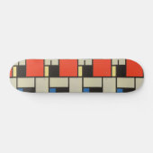 Dynamische vibes: Mondriaan Skateboard (Horizontaal)
