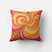Dynamische "Vibrant Swirl" Abstracte kunst Kussen (Achterkant)