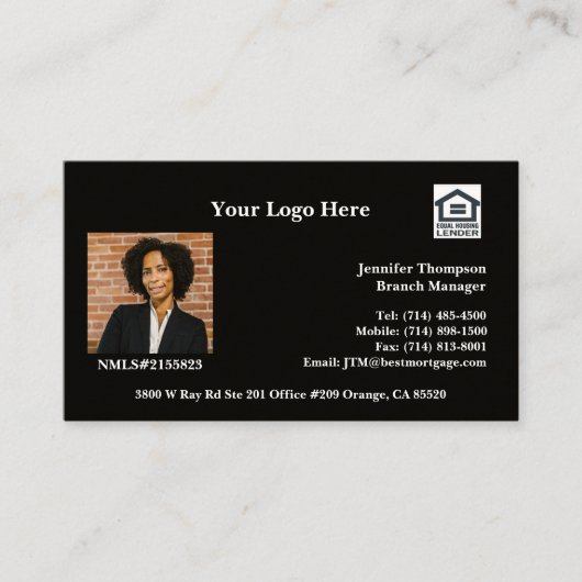 Dynamische Visitekaartjes voor Leningfunctionariss (Voorkant)