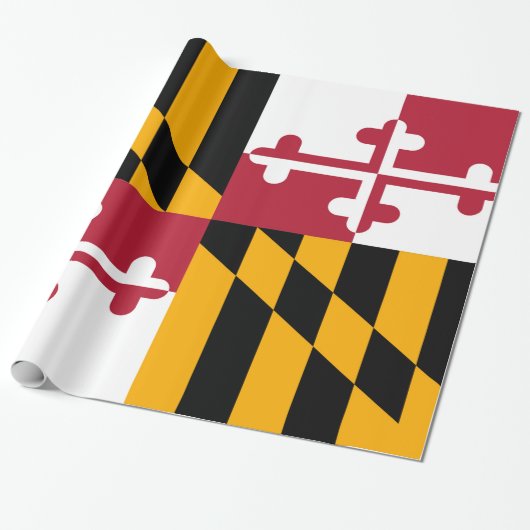 Dynamische vlag van de deelstaat Maryland Cadeaupapier (Uitgerold)