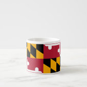 Dynamische vlag van de deelstaat Maryland Espresso Kop (Voorkant)