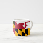 Dynamische vlag van de deelstaat Maryland Espresso Kop (Voorkant rechts)