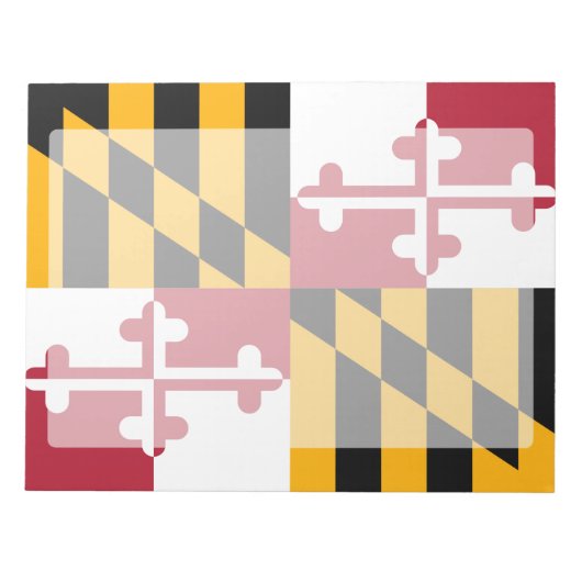 Dynamische vlag van de deelstaat Maryland Notitieblok (Voorkant)