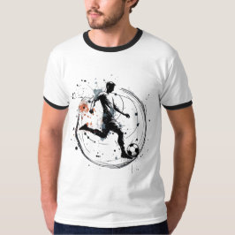 Dynamische Voetbal Kunst T-shirt