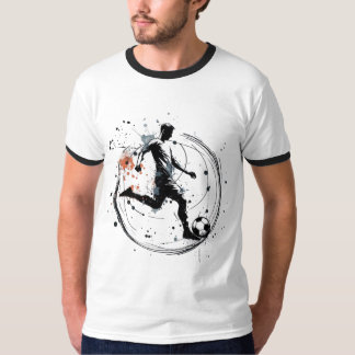 Dynamische Voetbal Kunst T-shirt