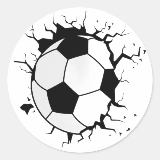 Dynamische voetbalspeld sticker (Voorkant)
