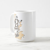 Dynamische Voetbalspeler Koffiemok (Voorkant links)
