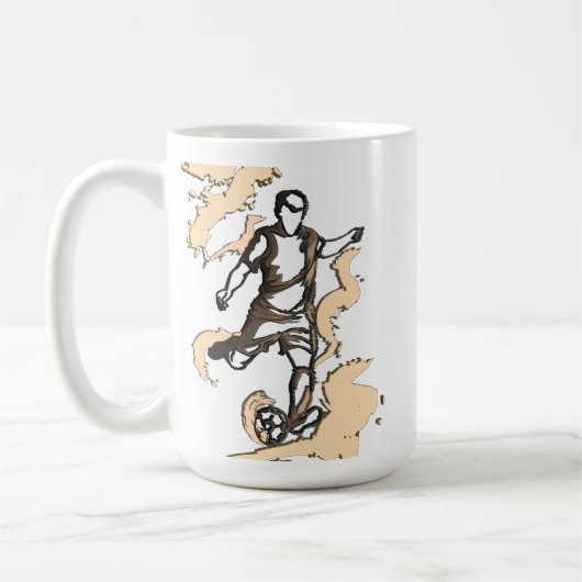 Dynamische Voetbalspeler Koffiemok (Links)