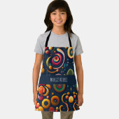 Dynamische wervelende cirkels Abstract regenboogpa Schort (Insitu)