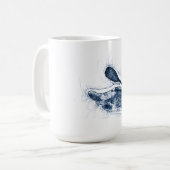 Dynamische whitewater-kajakker lijnkunst koffiemok (Voorkant links)