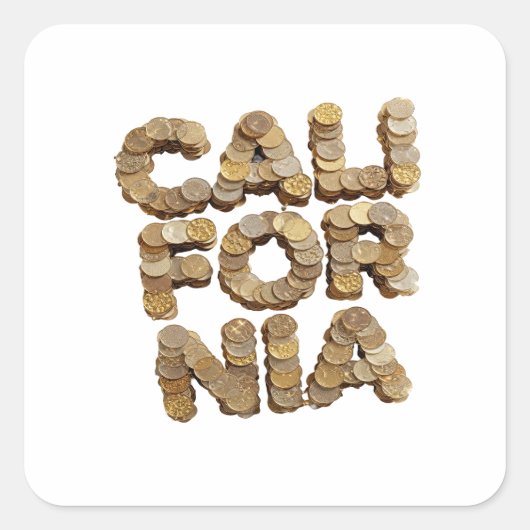 Dynamische Zilver CALIFORNIA Sticker Afbeelding (Voorkant)