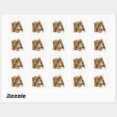 Dynamische zilveren abstracte decal ontwerp vierkante sticker (Vel)