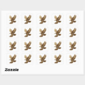 Dynamische zilveren abstracte gift sticker (Vel)