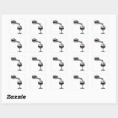Dynamische Zilveren Cadeausticker Vierkante Sticker (Vel)