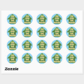 dynamische zin ronde sticker (Vel)