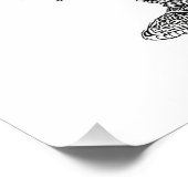 Dynamische zwart-wit Samurai Warrior tekening Foto Afdruk (Hoek)